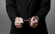 Handcuffed businessman